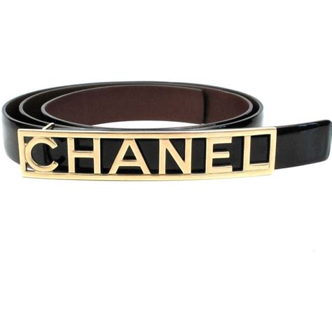 chanel black logo belt|pre owned chanel belt.